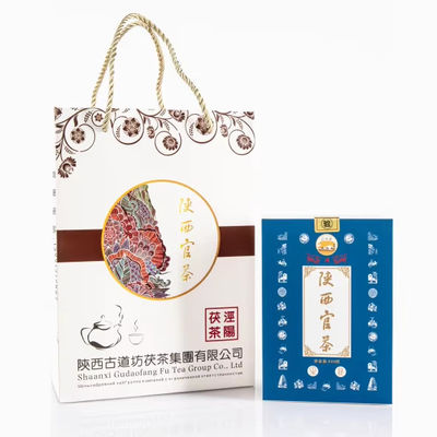 Langfristige Haltbarkeit 1000g Sammlerstück Ziegel Tee Schwarzes Gold mit Goldblumen aus Shaanxi offizielle Teequelle
