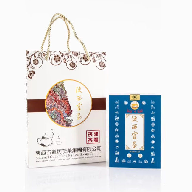 Shaanxi Offizieller Tee Bio Alter Teebaum Dunkler Tee Ziegel Lagerart bitte mit Handelsmanagerin sprechen Alter 5-10 Jahre