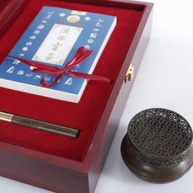 Anleitung zum Brauen und Trinken Shaanxi Visitenkarte Fu Tee Traditioneller chinesischer Tee perfekt für Geschenke an Freunde